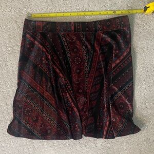 Hollister Burgundy and Black and blue Skater Skirt